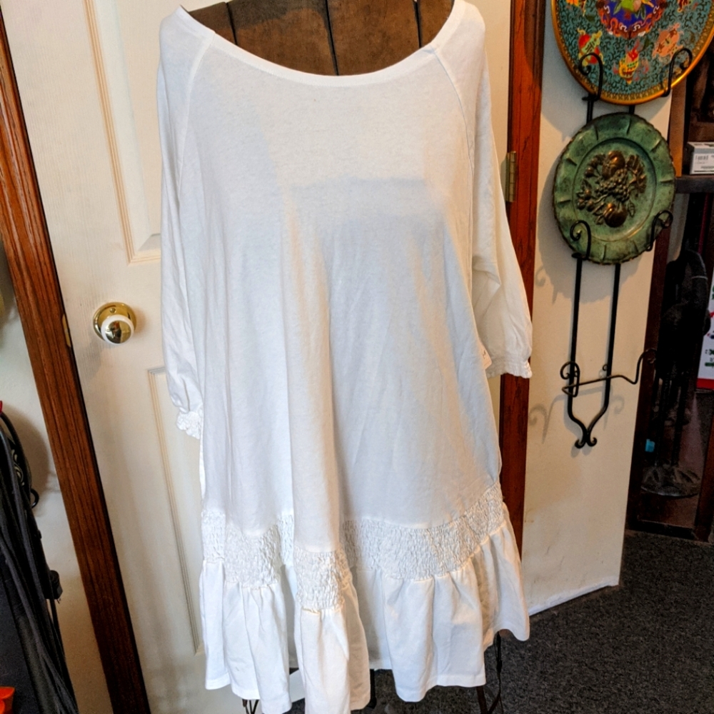 Free People Ivory Tunic Top size New